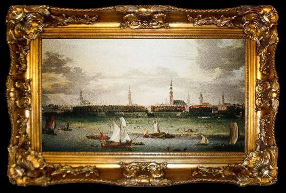 framed  wolfgang amadeus mozart Anonymous painting Hamburg, one of the most important Hanseatic port, ta009-2